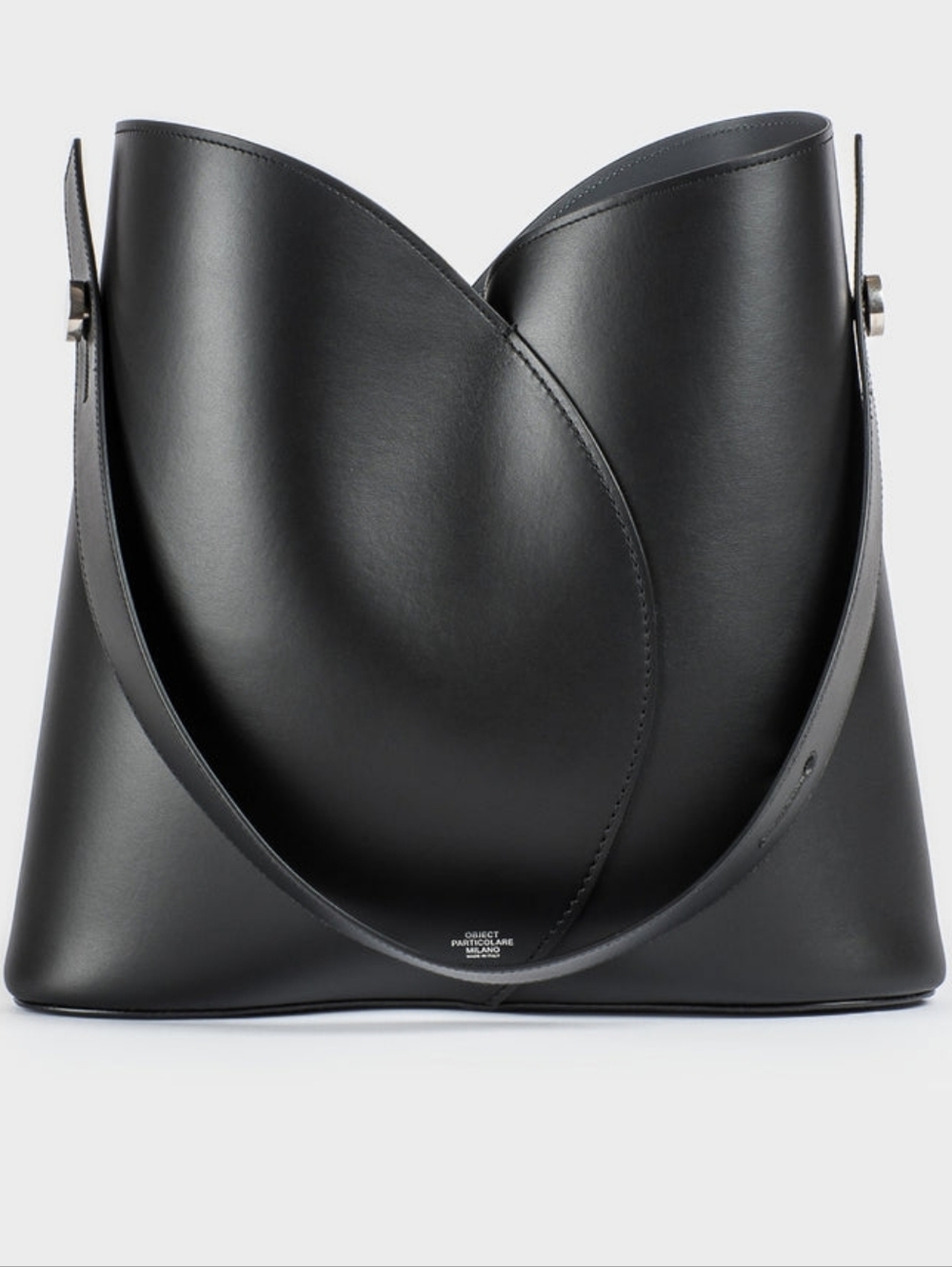 Object Particolare Vitti Black Luxury Leather Tote Bag Purse Made In ITALY